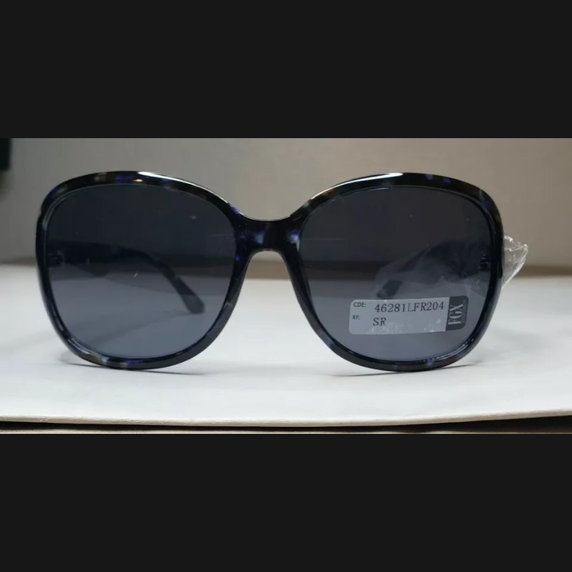 Oversized Rectangular Blue Tortoise Shell